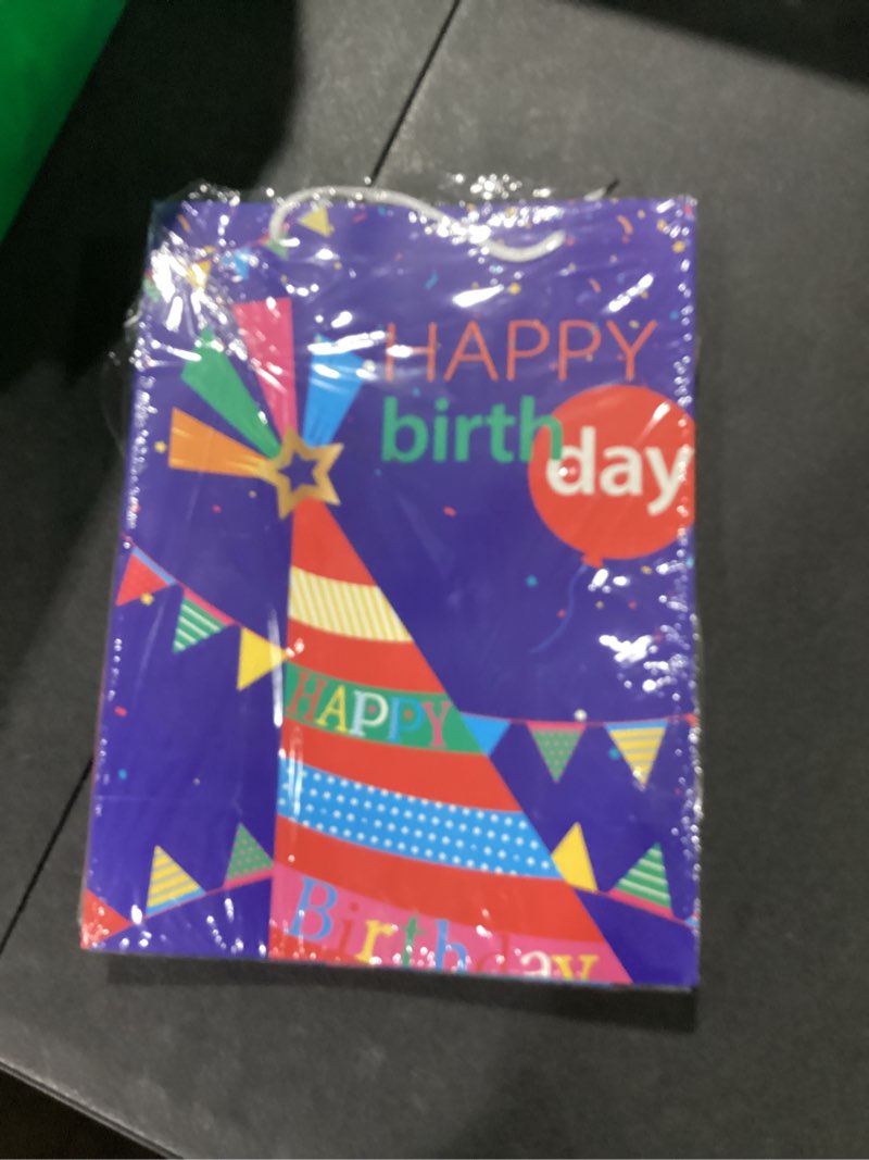 Condition photo showing Good Condition for Birthday Gift Bag with Handle and Tissue Paper, 12 Pcs Gift Bags Assorted Sizes and Designs, Large, Medium, Small Size Birthday Gift Bag for Boys, Girls, 13”, 9” )