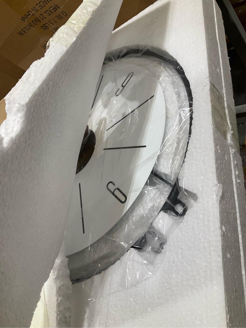 Condition photo showing Good Condition for 35x20 Inch Large Modern Wall Clock, Silent Quartz Movement Decorative Clocks for Living Room, Bedroom, Office - Ideal Gift for Home Decor Lovers C - 35x20 in