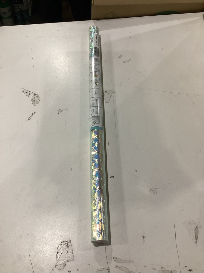 Condition photo showing New/Like New for Windimiley 3D Diamond Stained Window Privacy Film, Rainbow Static Cling Decorative Glass Covering, No Glue Removable Vinyl, UV Blocking Heat Control for Bathroom Bedroom Door, 23.6 x 78.7 inch 23.6x78.7in Rainbow