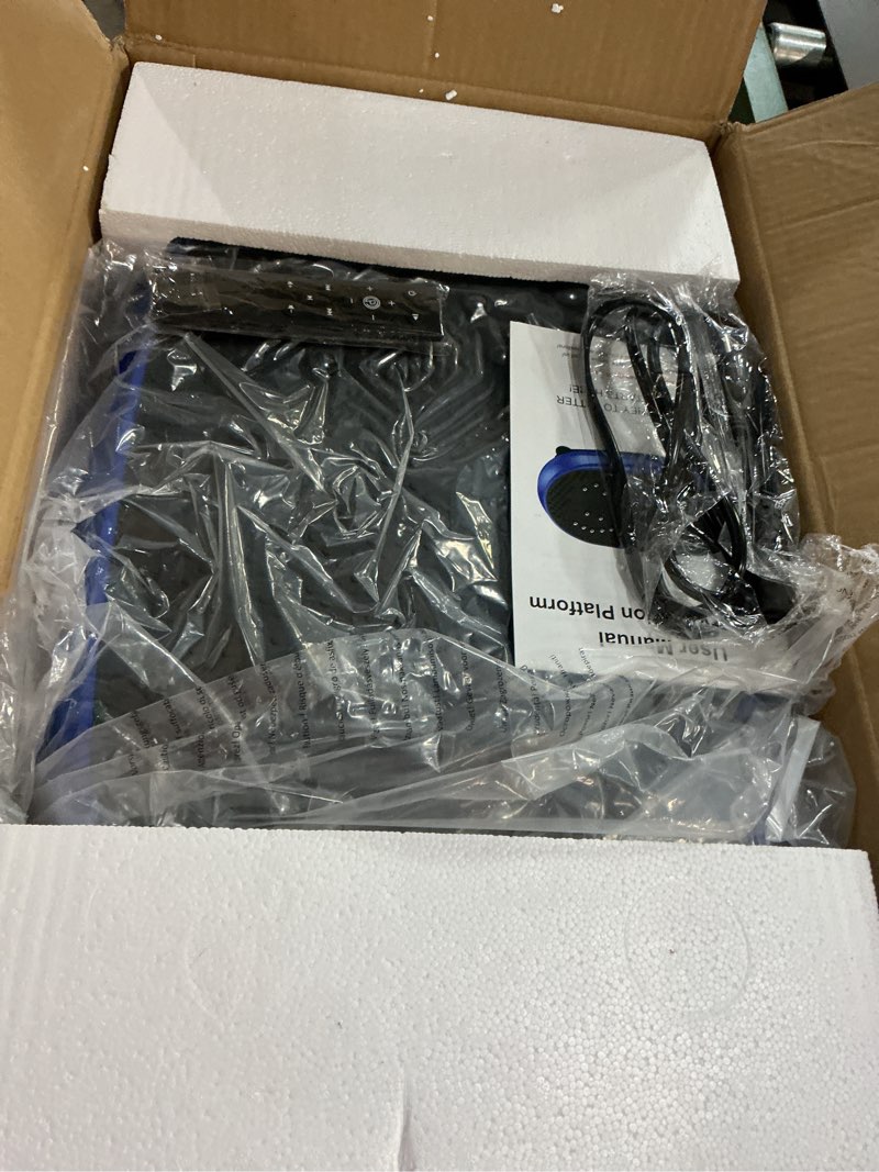 Condition photo showing Good Condition for Vibration Plate Exercise Machine, Vibrating Fitness Platform for Lymphatic Drainage, Full Body Shaker Workout Equipment, Bluetooth Power Shaping Vibrate Plate, Board Sport for Home Exercise Gym, Blue