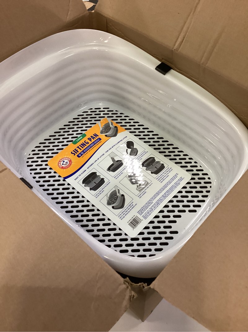 Condition photo showing Good Condition for Arm & Hammer Large Sifting Litter Box Scoop Free Cat Litter Tray with Microban, Made in USA