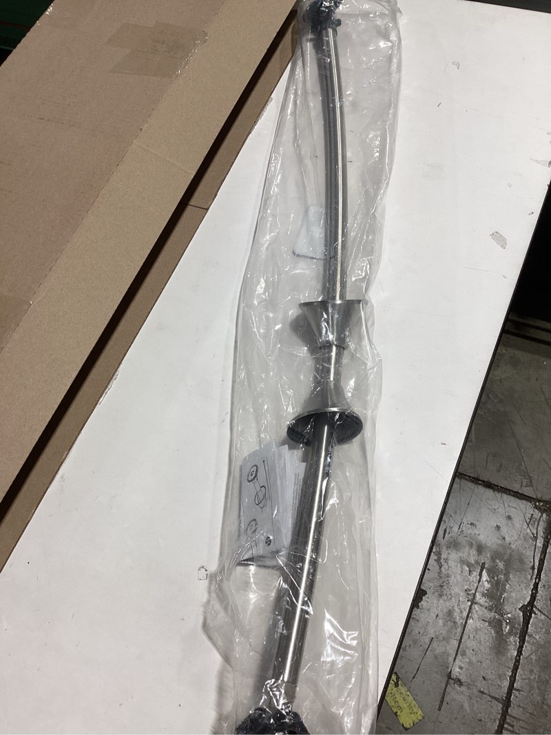Condition photo showing Good Condition for moen curved adjustable spring tension no drill shower curtain rod for bathroom, brushed nickel finish, csr2172bn brushed nickel curtain rod