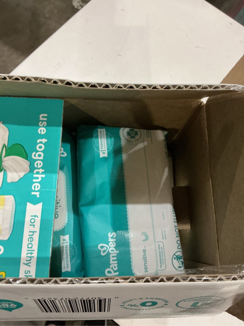 Sensitive Baby Wipes, 1-Ply, 6.7 x 7, Unscented, White, 84/Pack, 7/Carton