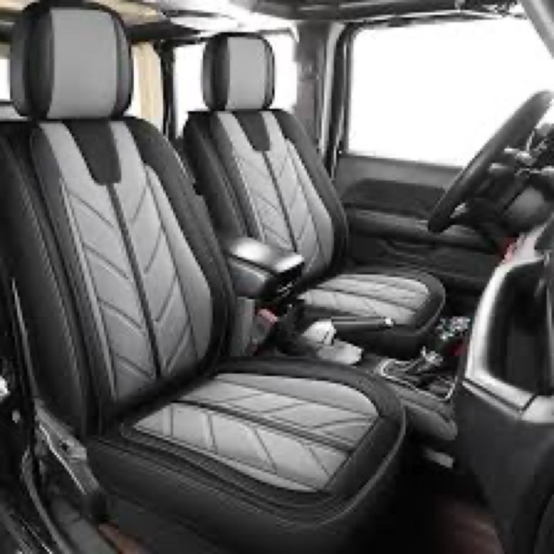 YOVEMEY Car Seat Covers for Jeep Wrangler JK JL Fit 4 Door 2018-2024 JK JL Sahara Rubicon Unlimited 