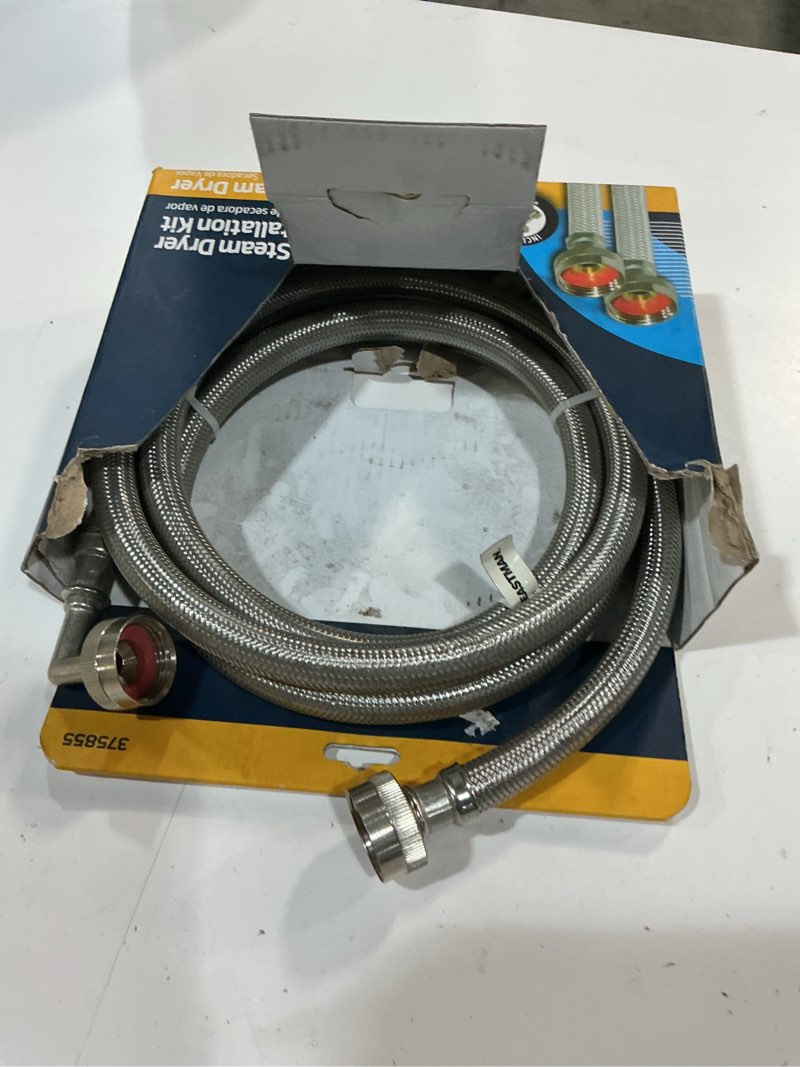Condition photo showing Good Condition for eastman 72-in 3/4-in fht inlet x 3/4-in fht outlet braided stainless steel steam dryer installation kit