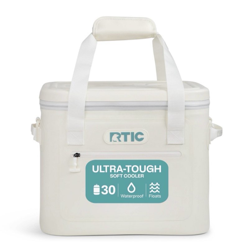 rtic outdoors 30 cans ultra-tough soft sided cooler - ivory