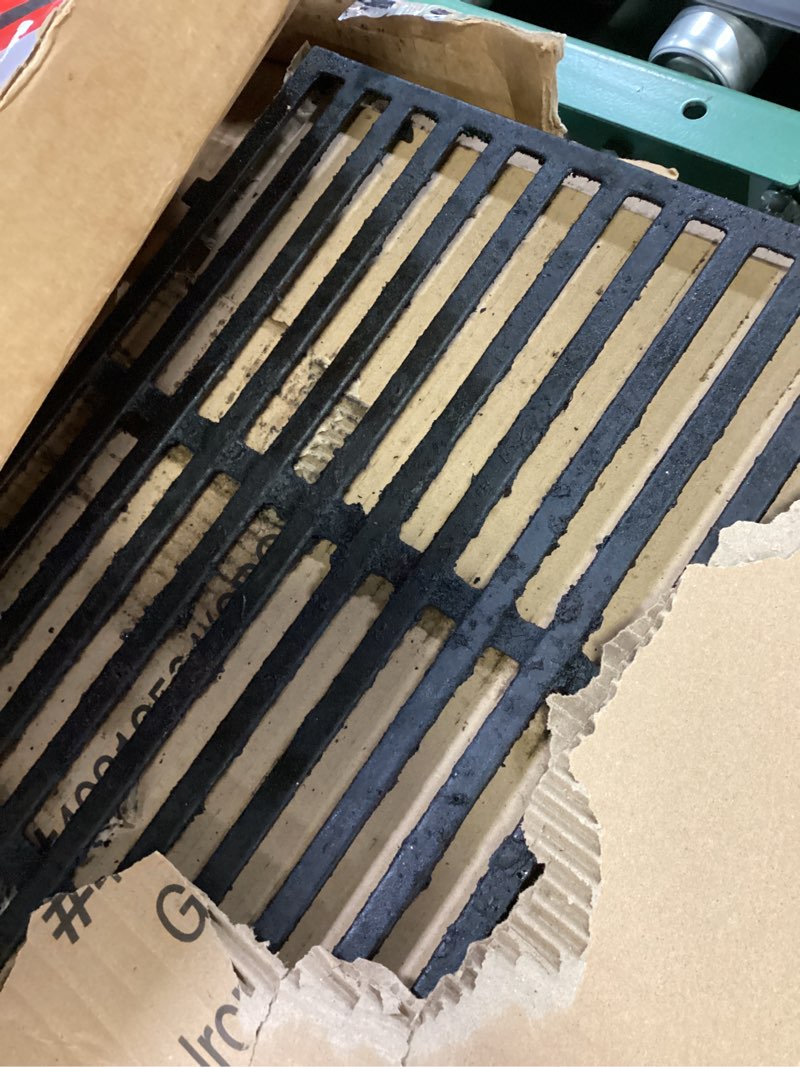 Condition photo showing As Is for weber porcelain?enameled cast?iron cooking grates 19.5" x 12.9" – superior heat retention, heavy?duty, long?lasting replacement grates, genuine weber grill replacement