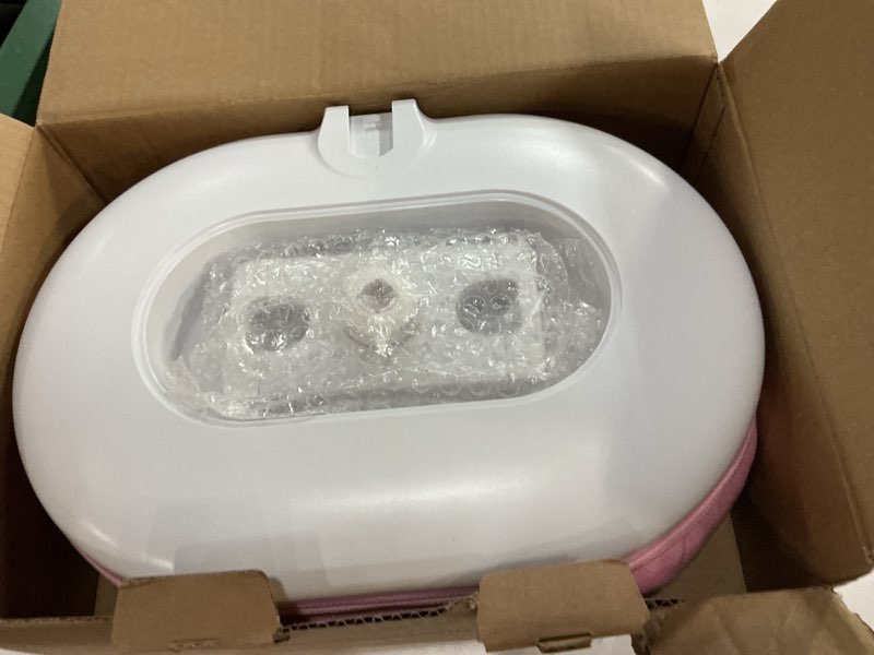 Condition photo showing New/Like New for beanbag tablet stand raises screen height, hands free reading holder, featuring snack bowl and detachable base for cozy reading in bed or couch, compatible for kindle, ipad, ebook,pink
