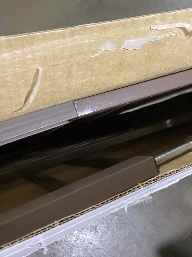 Condition photo showing As Is for Ingenuity Decorative Extra Wide Baby Gate & Dog Gate, 44"-72" Wide, 36" Tall, Hardware or Pressure Mounted, Install in Hallways, Bottom of Stairs, or Large Openings - Bronze