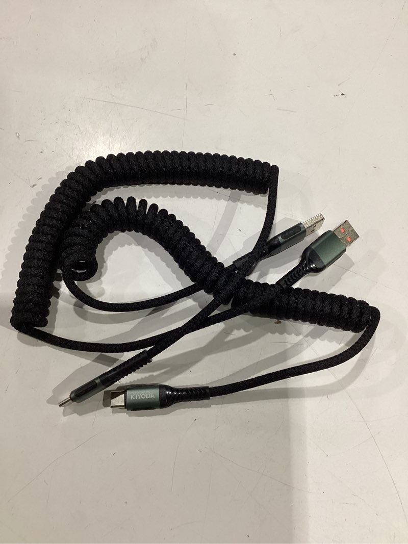 Condition photo showing New/Like New for coiled usb a to usb c cable 6ft, 2pack usb c cables for car, usb to usb c 66w fast charging upgraded amazing durable braided usb c cable for iphone 17 16 15/pro max/plus, samsung galaxy s10 and more 6ft - 2pack usb a to usb c black