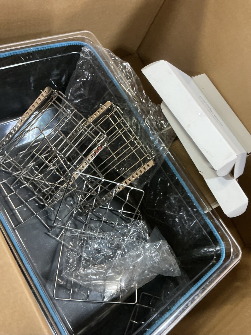 Condition photo showing As Is for HOMENOTE Sous Vide Container 12 Quart with Universal Collapsible Hinged Lid,Complete Sous Vide Accessories Kit BPA Free,Compatible with Anova and Most Sous Vide Cookers?With Rack and Sleeve? Container - with sous vide rack and sleeve