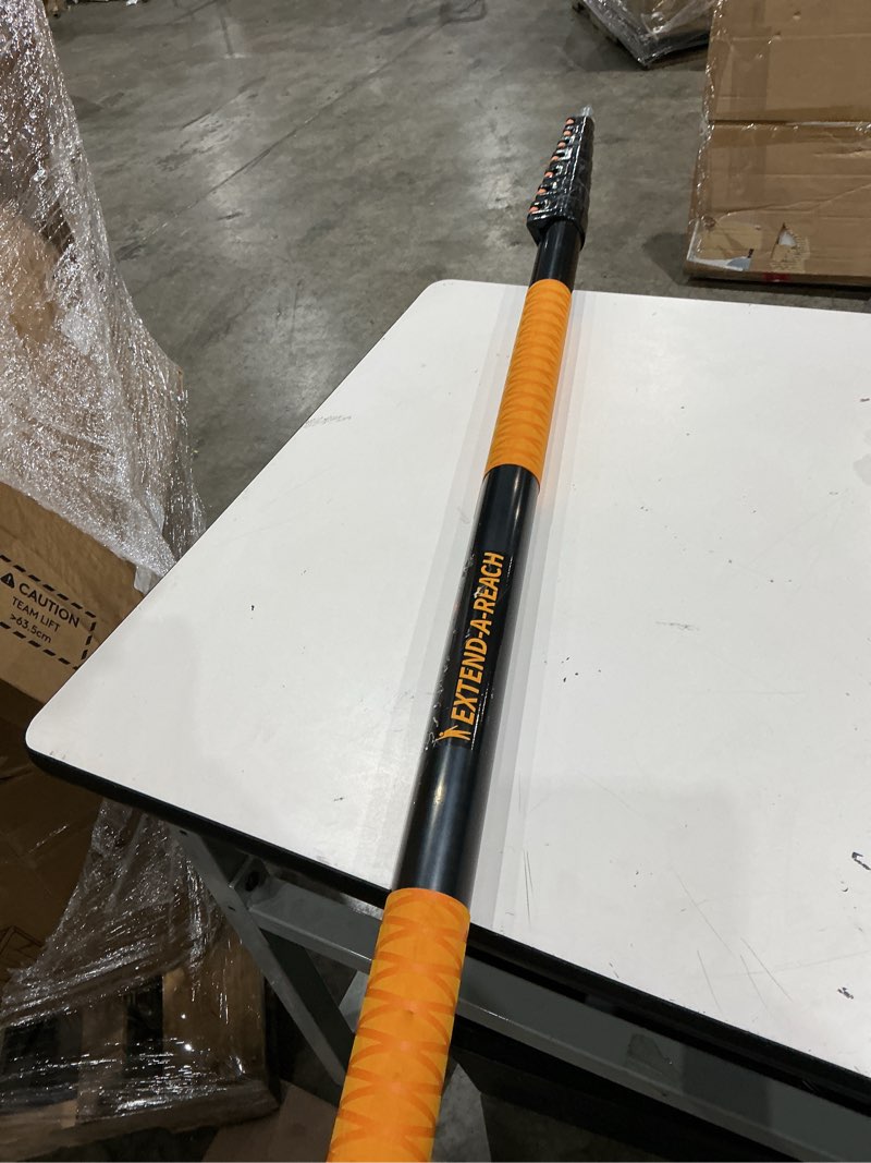 Condition photo showing As Is for 5-30 ft long telescopic extension pole // multi-purpose extendable pole with universal twist-on metal tip // lightweight and sturdy // best telescoping pole for painting, dusting and window cleaning 30 feet