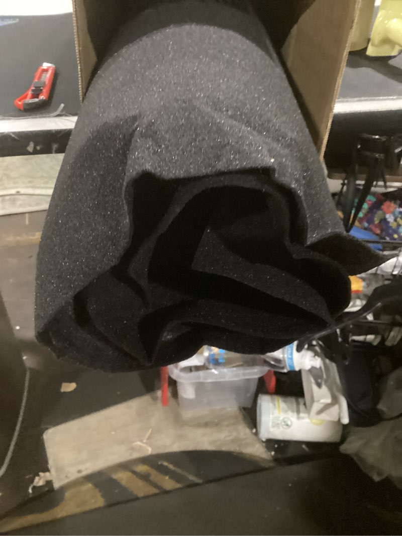 Condition photo showing As Is for tch hardware premium auto and speaker carpet liner - black | size: 4 ft x 3 ft | non slip carpet roll - covering for car, truck, safe shelving, gun racks and subwoofer carpet roll black - 4ft x 3ft