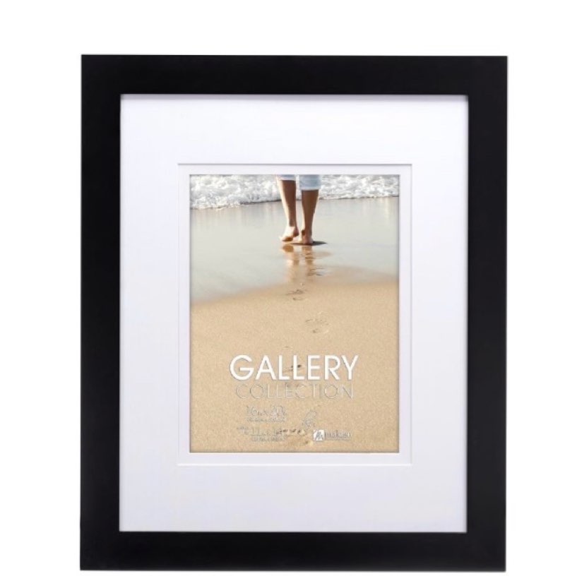 Malden 16x20 Matted Picture Frame - Made to Display Pictures 11x14 with Mat, or 16x20 without Mat -Black