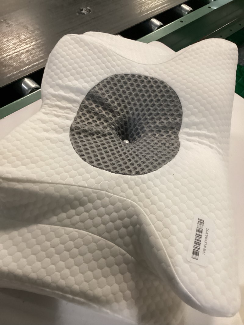 Condition photo showing As Is for Sleep Doctor Approved Cervical Neck Pillow for Sleeping, Ergonomic Contour Side Sleeper Pillows for Adults, Cooling Orthopedic Pillow for Pain Relief Support, Memory Foam Pillows Back Stomach Sleepers
