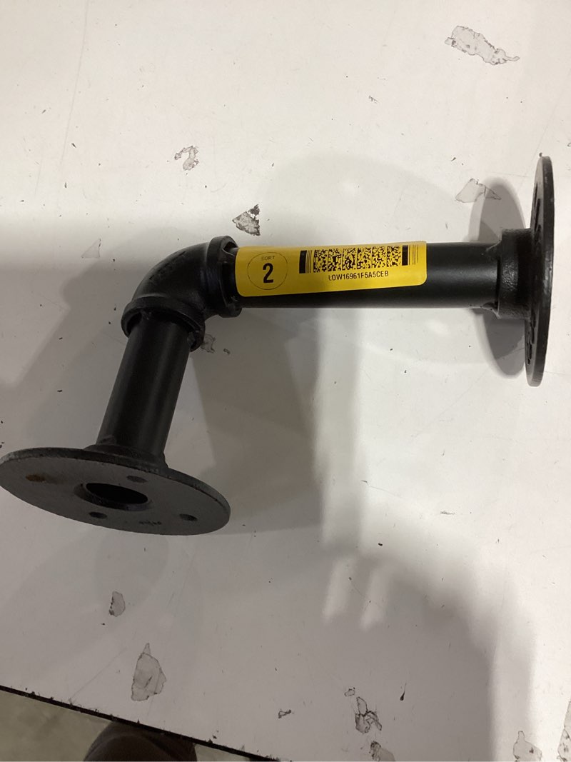 style selections 7.56-in l x 3.35-in w x 5.75-in d black shelf bracket