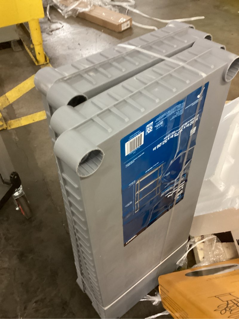 Condition photo showing As Is for Plastic 4-Tier Utility Shelving Unit