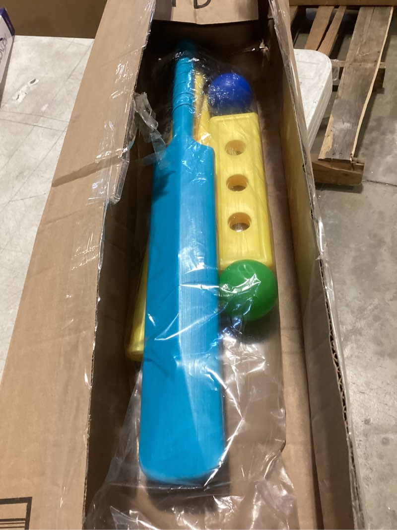 Condition photo showing As Is for abaodam kids cricket set with bat ball and stumps outdoor sports toy for hand-eye coordination and family fun