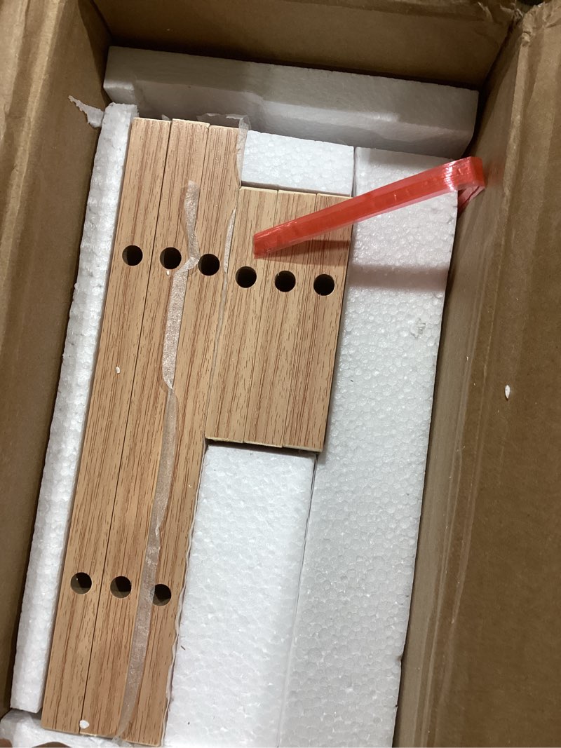 Condition photo showing Good Condition for 3-Tier Wooden Open Bookcase - Modern Display Bookshelf with Top Edge and Solid Wood Frame for Home and Office, Storage Cabinet, Oak 3-Tier Oak