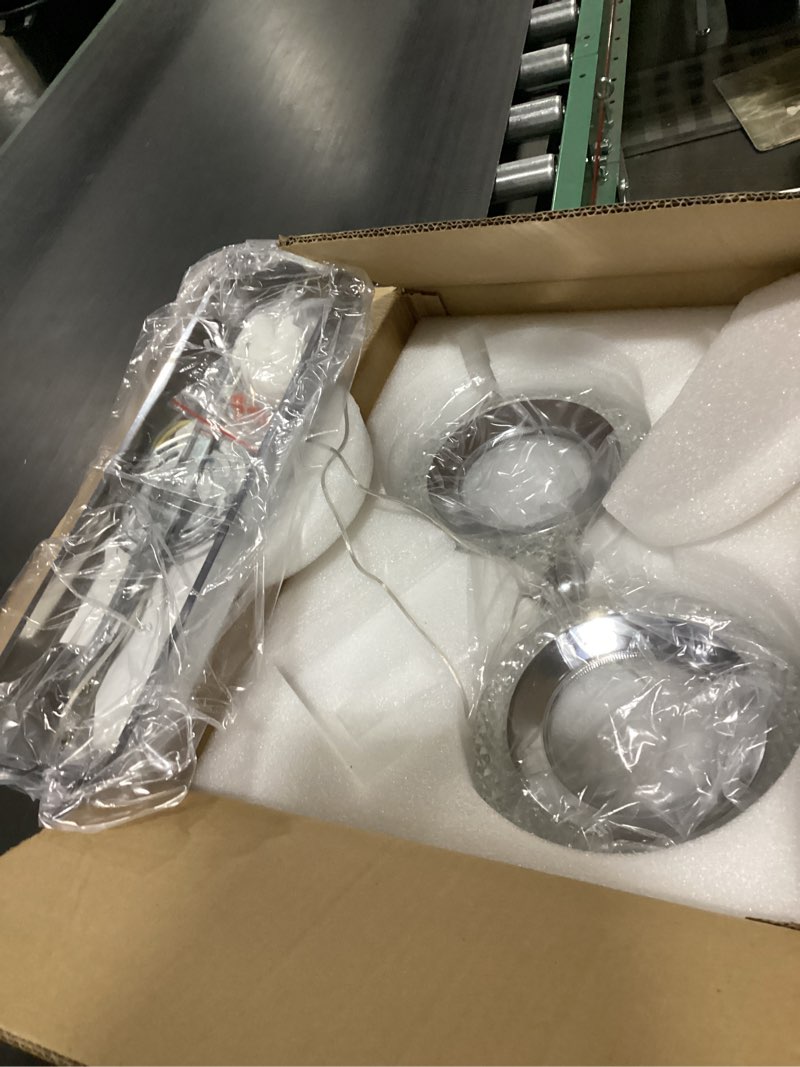 Condition photo showing Good Condition for Dimmable Modern LED Chandelier with Remote Control, 3000K-6500K Acrylic Dining Room Light Fixtures Over Table, Gold Linear Pendant Light for Kitchen Island (Black)