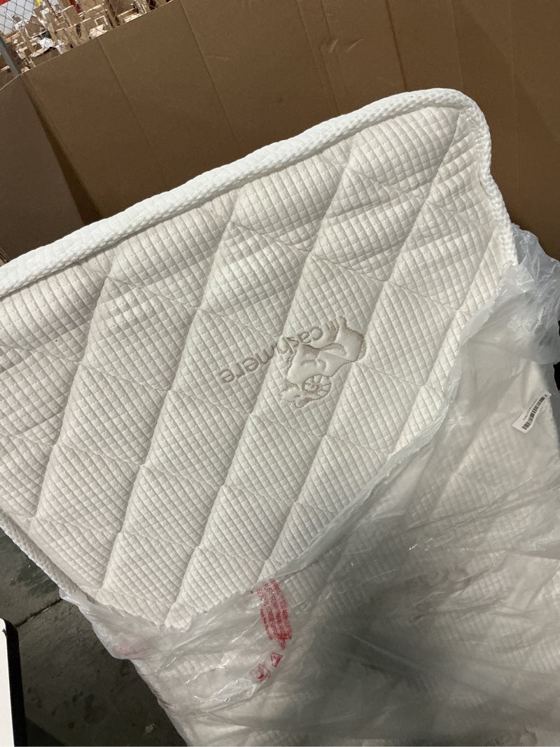 Condition photo showing Good Condition for letmxiu premium crib & toddler mattress,100% knitted fabric, premium fleece surface-hypoallergenic, 5" thick firm soft crib mattress, non-toxic - fits standard cribs & toddler beds simple 52" x 27.6" x 5"