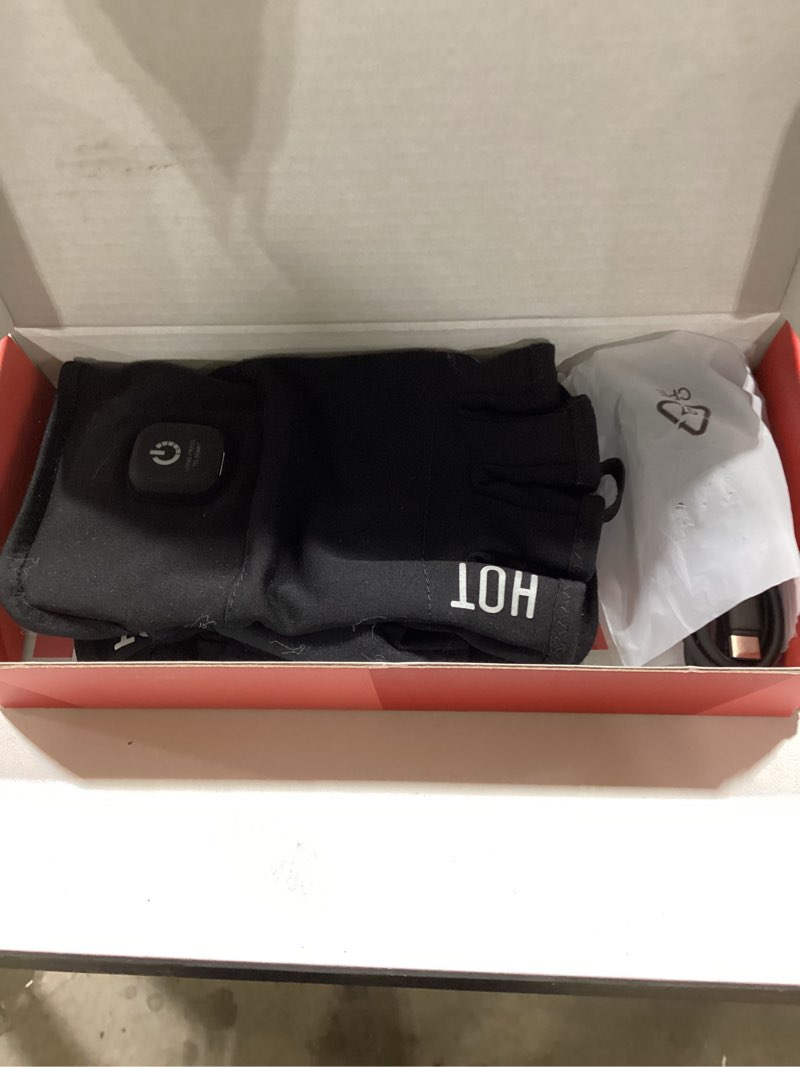 Condition photo showing Good Condition for Similar item UNCN Heated Gloves for Men Women, Rechargeable Full & Half Hands Electric Gloves Heated Fingerless Touchscreen Gloves Heated Winter Hand Warmer for Work Cycling Skiing Outdoor Snow Medium