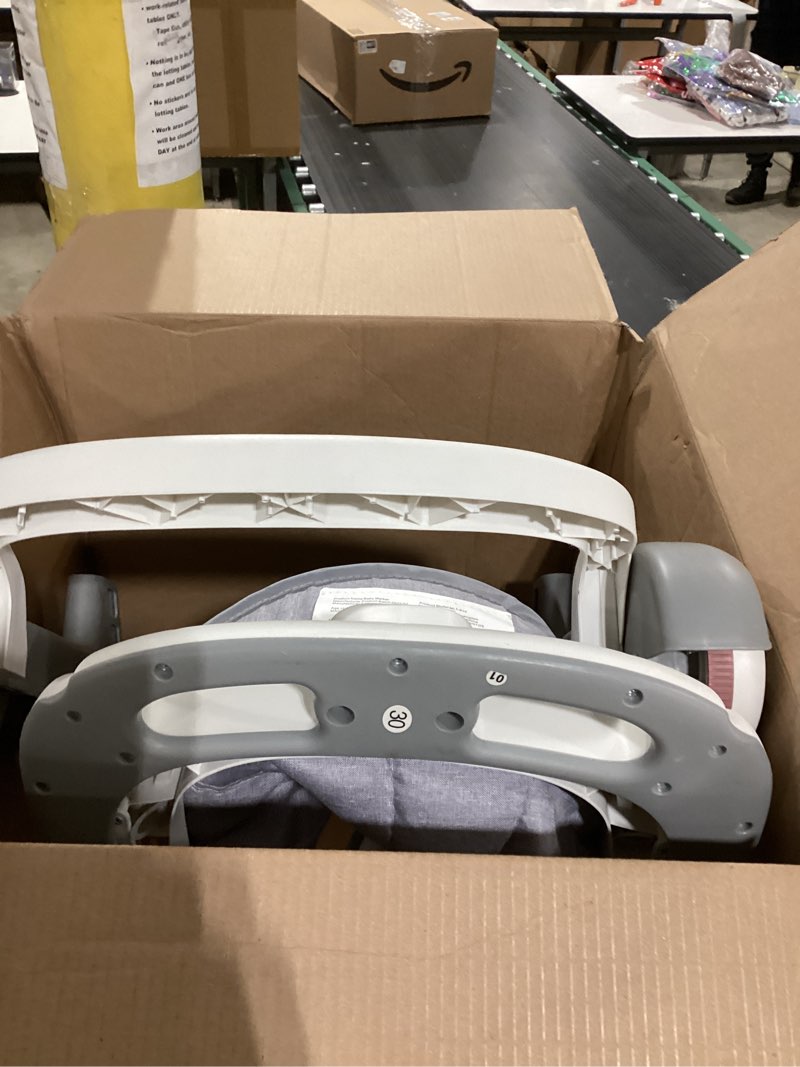 Condition photo showing Good Condition for Baby Walker with Wheels 4 in 1 Foldable Activity Center with Mute Wheels Adjustable Heights Anti-Fall Activity Center for Boys Girls Safe Infant Toddler Walker with Footrest for 6-24 Months Grey