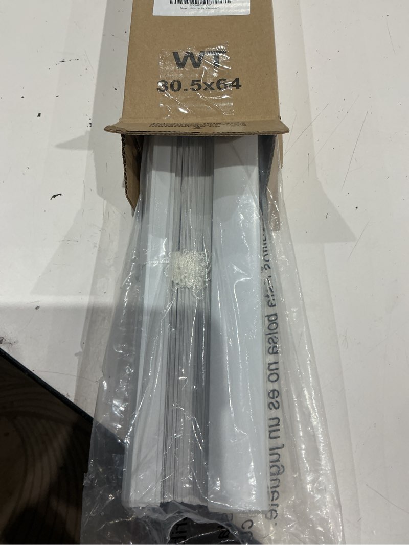 Condition photo showing Good Condition for lazblinds cordless white 1" room darkening vinyl mini blinds, 30.5" w x 64" h horizontal window blinds for home, cordless shades for indoor windows white 30.5"w x 64"h