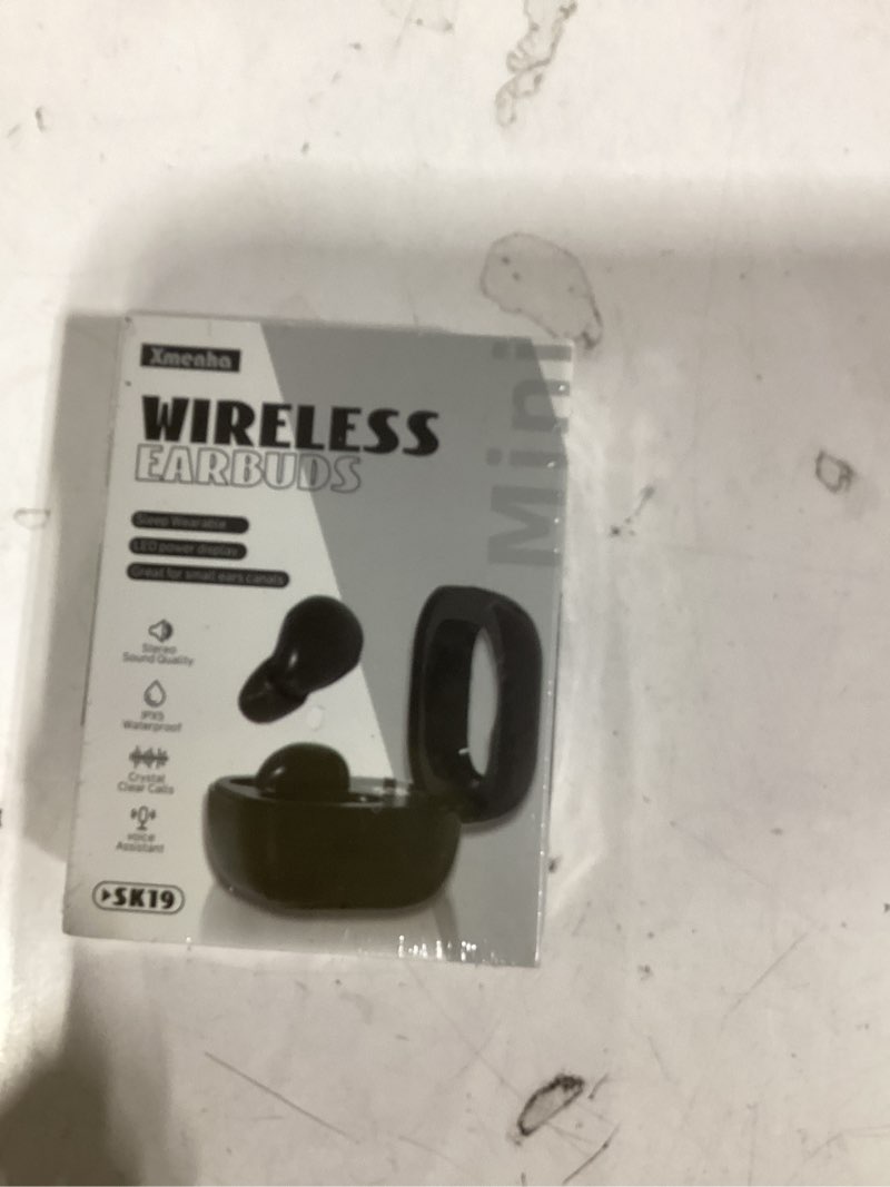Condition photo showing New/Like New for ear buds invisible mini earbuds wireless bluetooth, smallest low profile micro tiny discreet hidden earbuds for work, small headphones, sleep wireless earphone ipx5 waterproof for small ear canals black