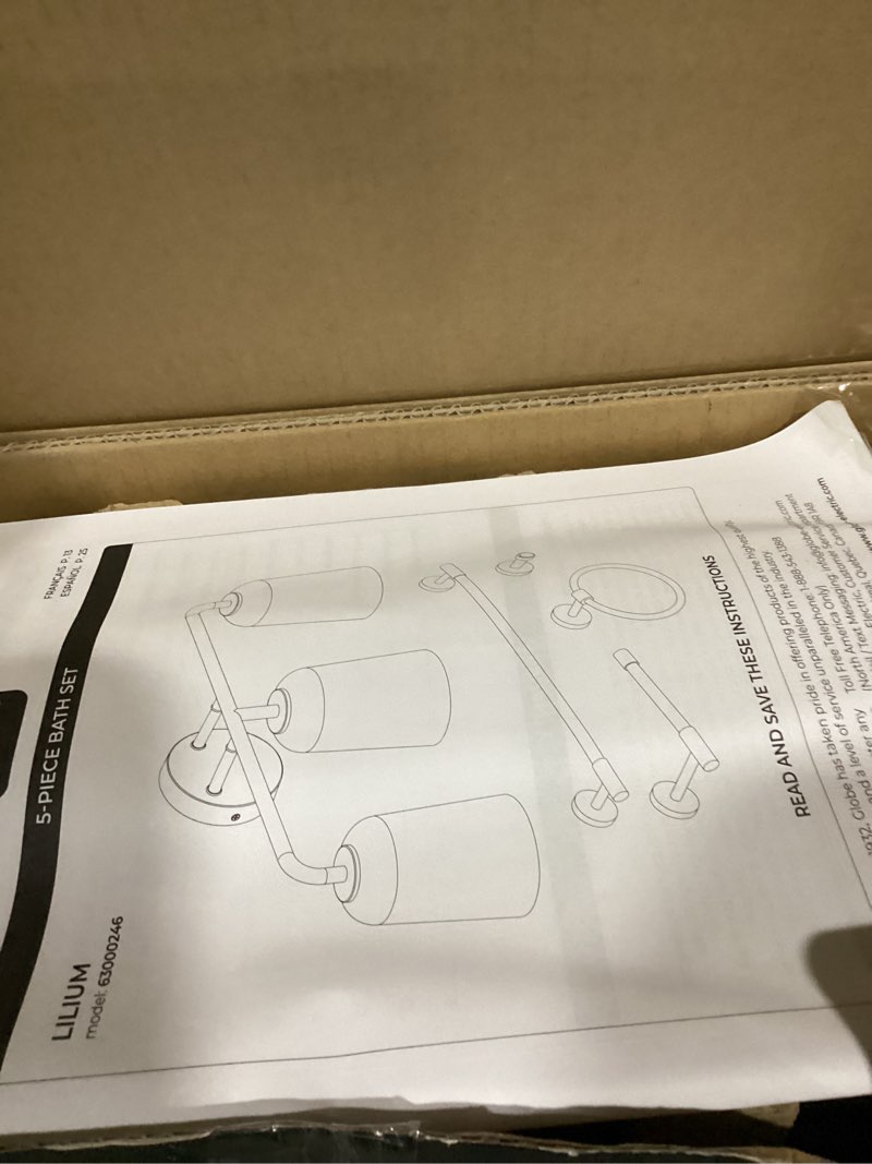 Condition photo showing Good Condition for globe electric 24-in 3 light matte brass modern/contemporary bathroom vanity light