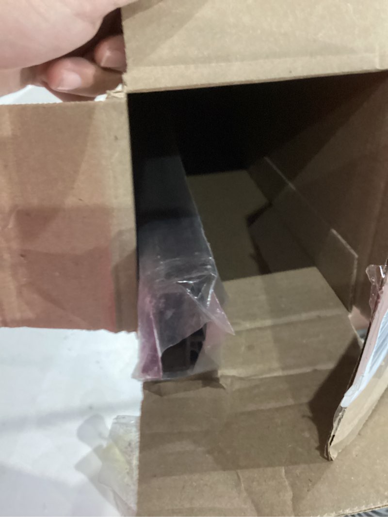 Condition photo showing As Is for pvc slide-on door bottom | adjustable plastic weatherstrip door bottom with drip cap | 3 feet (36-inch) | for 1 3/4” doors | brown | fits gaps 3/8” to 7/8” | made in the usa
