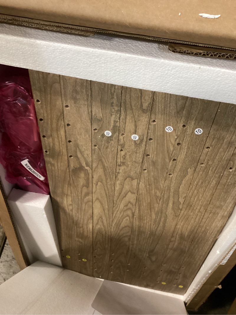 Condition photo showing Good Condition for SICOTAS Rattan Nightstand Set of 2, Rattan Decor Drawer with Brass Knobs Night Stand Bedside Table Boho End Tables Side Tables with Storage Shelf for Bedroom,Small Space Carbon Cherry 2