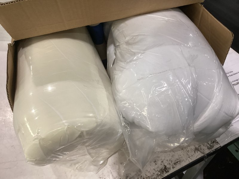 Condition photo showing Good Condition for thmins dark blue outdoor patio cushion set, 24x24 inch deep seat and back cushions, waterproof & fade-resistant, removable covers.