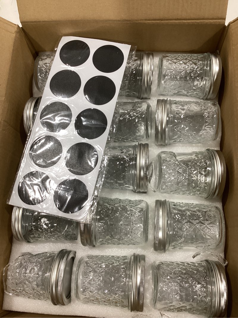 Condition photo showing Good Condition for VERONES Mason Jars 6 OZ, 30 PACK 6oz Mason jars Canning Jars Jelly Jars With Lids, Ideal for Jam, Honey, Wedding Favors, Shower Favors