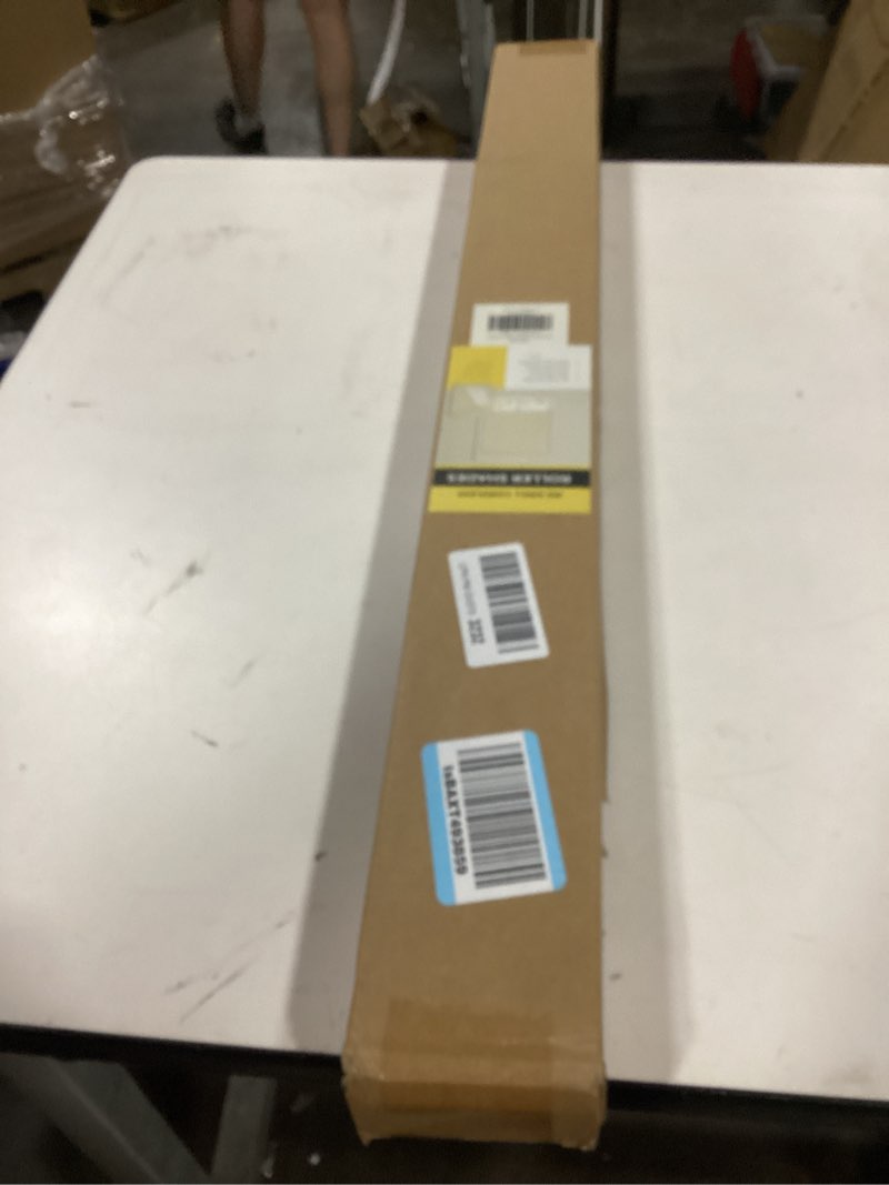 Condition photo showing New/Like New for unishades no tools no drill cordless blackout roller shades for indoor windows, easy to install, darkens rooms, blocks heat, and protects against uv rays, window size 34” w × 72" h white blackout - white 34" w × 72" h
