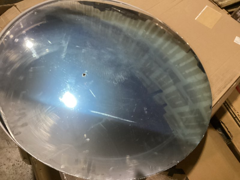 Condition photo showing As Is for oc3600 36” acrylic outdoor convex mirror - 36" acrylic outdoor convex