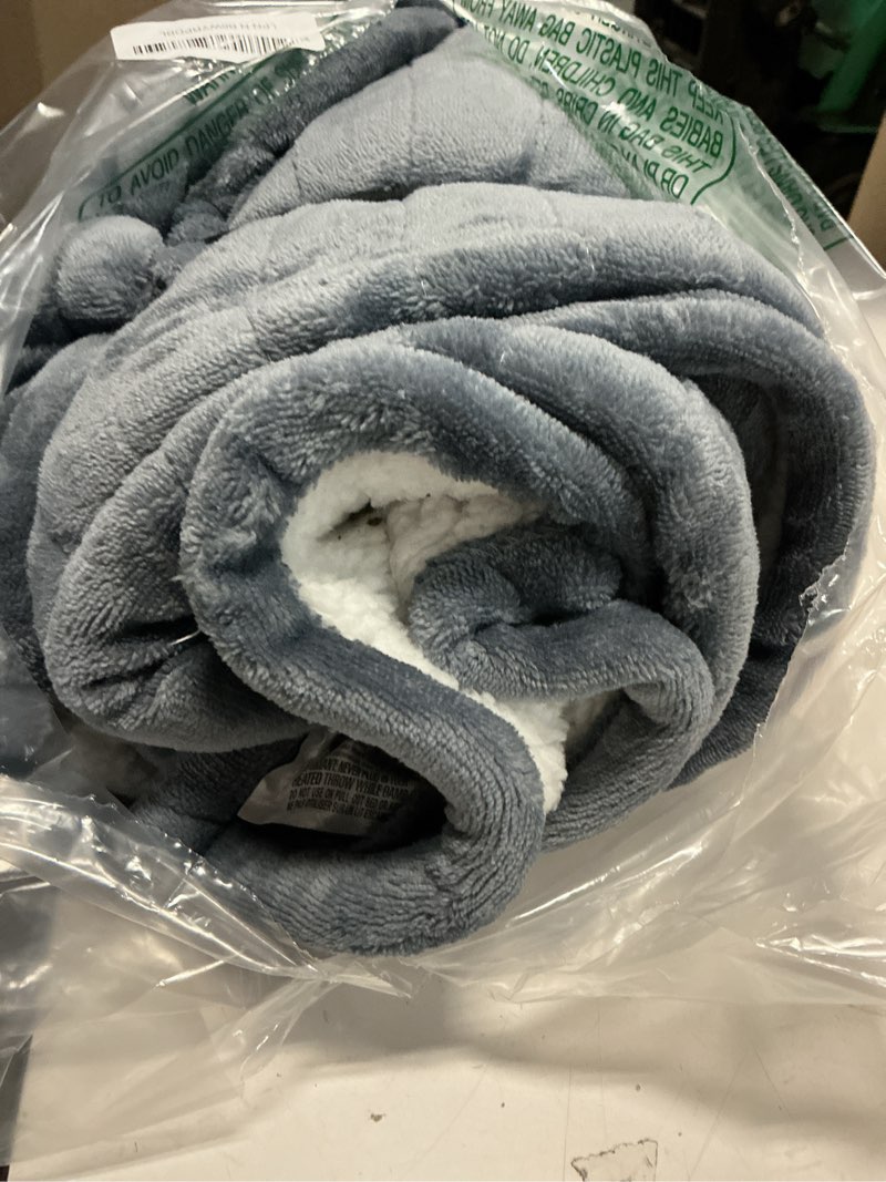 Condition photo showing Good Condition for Homemate Heated Blanket Electric Throw - 50"x60" Heating Blanket Throw 1/2/4/6/8 Hours Auto-Off 10 Heat Level Over-Heat Protection Flannel Sherpa ETL Certification 01 - Light Grey 50 Inch x 60 Inch