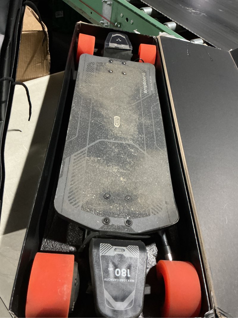 Condition photo showing As Is for meepo ampboard electric skateboard - ultra-lightweight 33.74" drop-through deck, 14mph max, 9 miles range, for beginners & commuters protective gear & m6c color remote