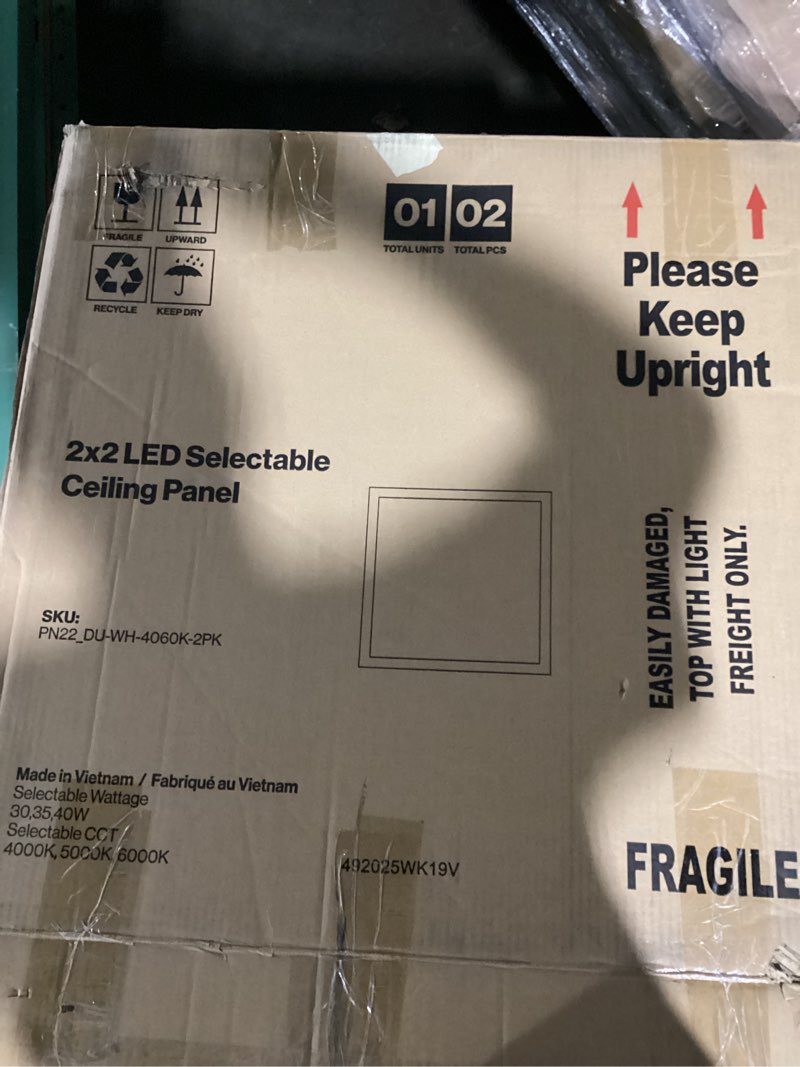 sunco 2x2 led flat panel lights for drop ceiling, troffer replacement light fixture, 5200 lm, selectable features, 30w/35w/40w, 4000k/5000k/6000k, dimmable (0-10v) etl/dlc 2 pack