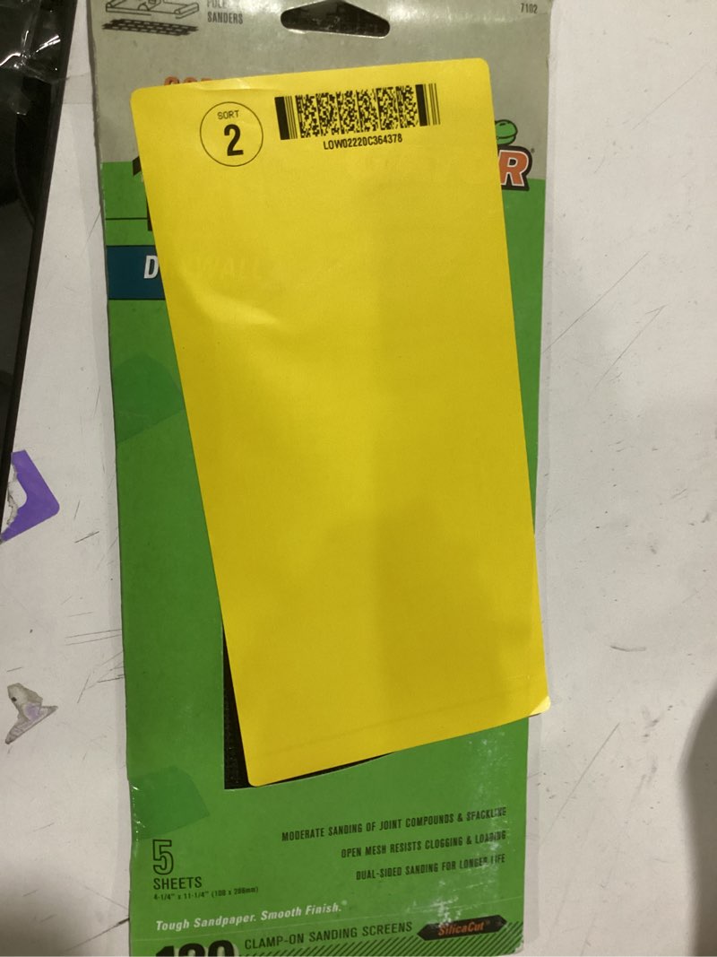 Condition photo showing Good Condition for Gator 5-Pack 120-Grit 4-1/4-in W x 11-1/4-in L Precut Drywall Sanding Screen Sandpaper
