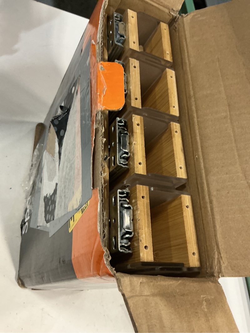 Condition photo showing New/Like New for spaceaid bamboo pull out spice rack organizer for cabinet, heavy duty slide out seasoning kitchen pantry sliding vertical organization, 10.1" wide, 4 drawers(2" wide), 2-tier, natural