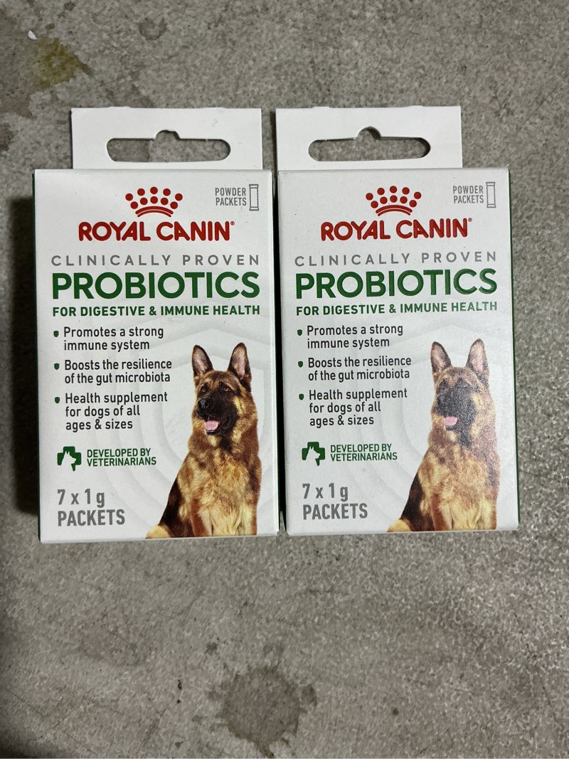 Condition photo showing New/Like New for Royal Canin Probiotics for Dogs Digestive and Immune Health Powder Supplement for Dogs of All Ages, 7 Count( bidding on 2 packages)