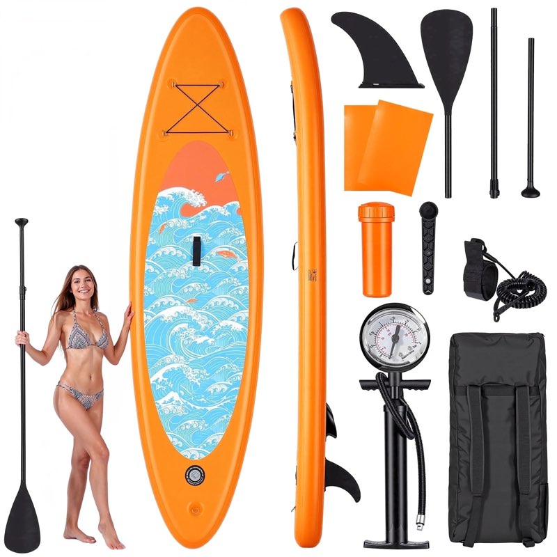 11' inflatable stand up paddle board sup w/paddle pump waterproof bag