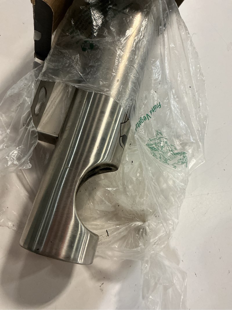 Condition photo showing As Is for wall mounted outdoor cigarette butt receptacle (black)