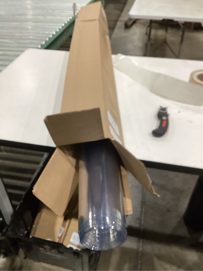 Condition photo showing Good Condition for Large Clear Floor Mat 98.4" x 47.2" - Pet Flooring Protector, Clear Plastic Rug Protector, Vinyl Floor Mat - Ideal for Hardwood Floors, Home & Office Use - Waterproof and Easy to Clean 98.4 x 47.2inch