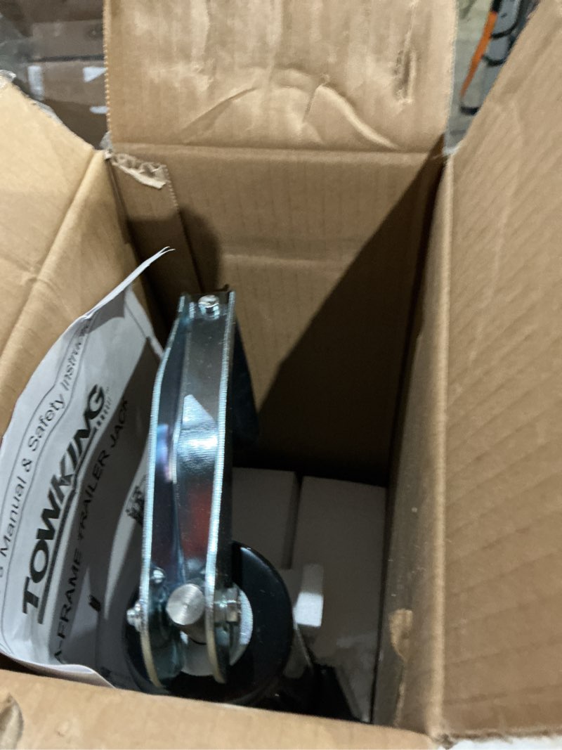Condition photo showing Good Condition for topwind 2000 lb a-frame trailer jack with drop leg, oem rv replacement brand: generic