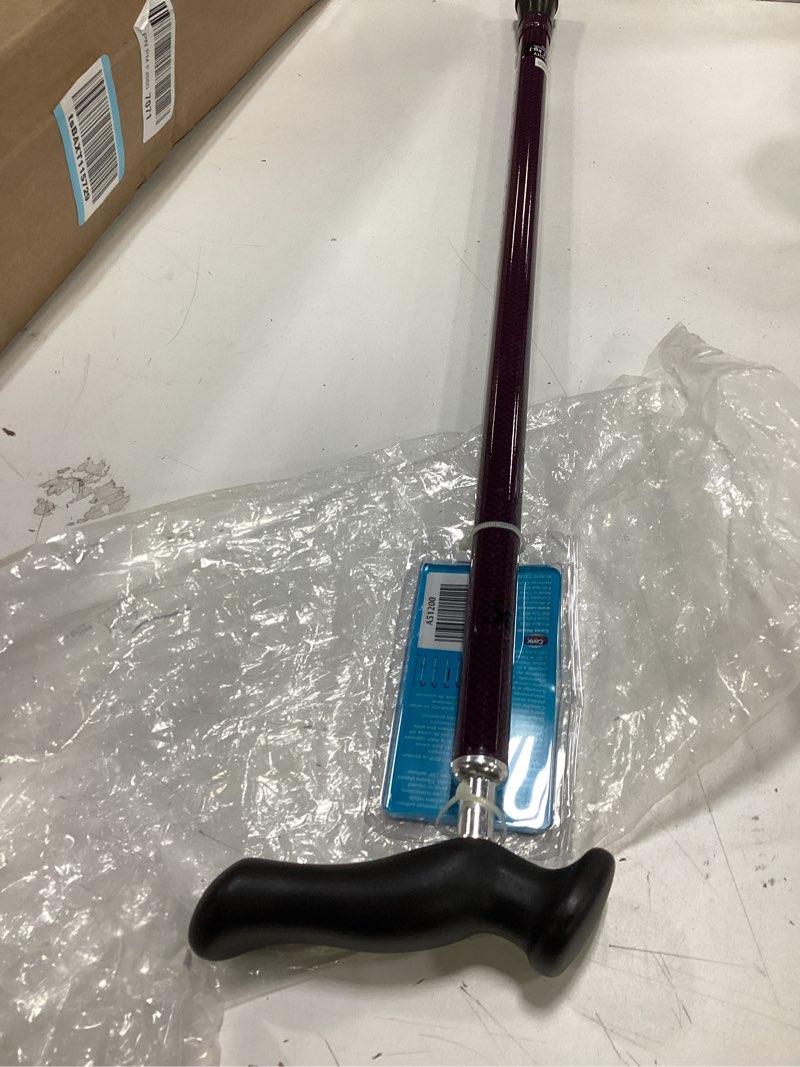 Condition photo showing Good Condition for Carex Comfort Walking Cane with Solid Handle Grip, Anti-Slip Walking Cane for Easy Maneuvering, Long-Lasting Walk Stick for Seniors & Adults with Support for Balance, Supports up to 300 lbs, Berry
