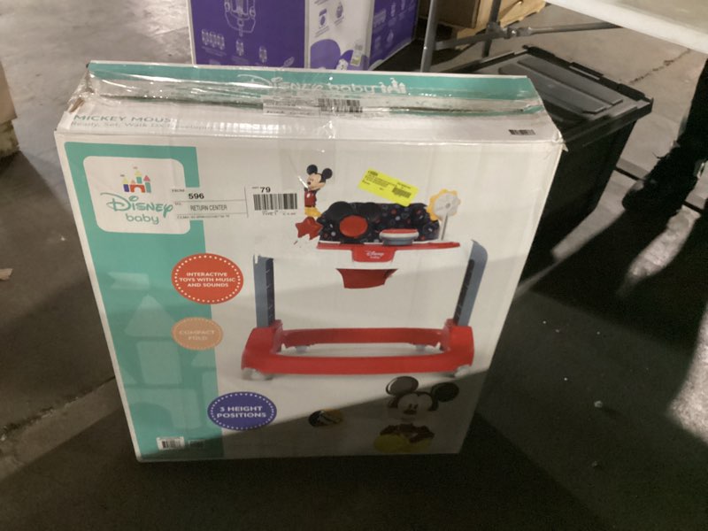 Condition photo showing Good Condition for disney baby ready, set, walk developmental walker modern mickey