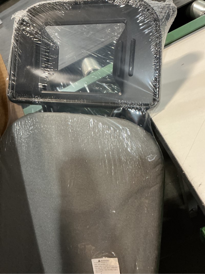 Condition photo showing New/Like New for classic ironing board 43" x 13" w/with iron rest | full metal construction| height adjustable | heat & scorch resistant fabric | anti-skid feet | easy to fold (dark grey)