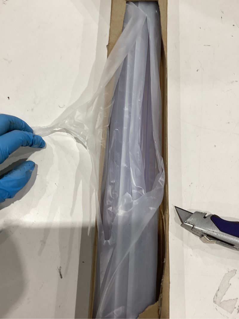 Condition photo showing Good Condition for frienda 4 pcs shower door bottom seal 1/2" x 36' clear pvc glass door sweep shower frameless seal strip for replacement stopping leaks and creating water barrier 1/2 inch bottom seal 4